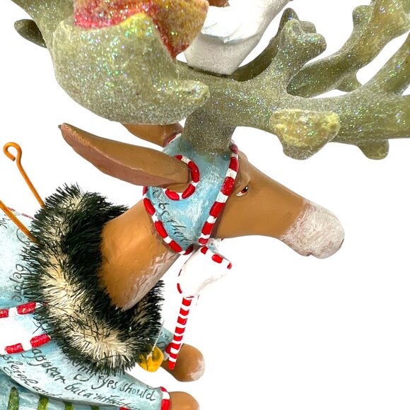MacKenzie-Childs Patience Brewster Dash Away Krinkles Reindeer Candle Holder - Picture 9 of 13
